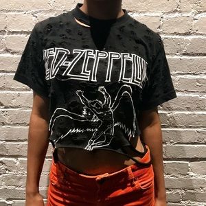 Led zipping crop top